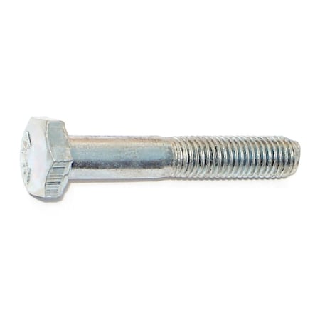 Midwest Fastener Grade 5, 1/4"-28 Hex Head Cap Screw, Zinc Plated Steel, 1-1/2 in L, 12 PK 60424